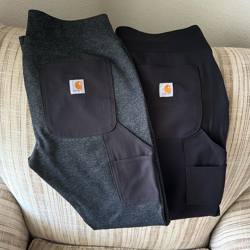 2 Pairs! Carhartt Force Fitted Utility Leggings with pockets